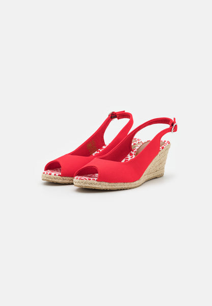 Anna Field Wedge Sandals - Red