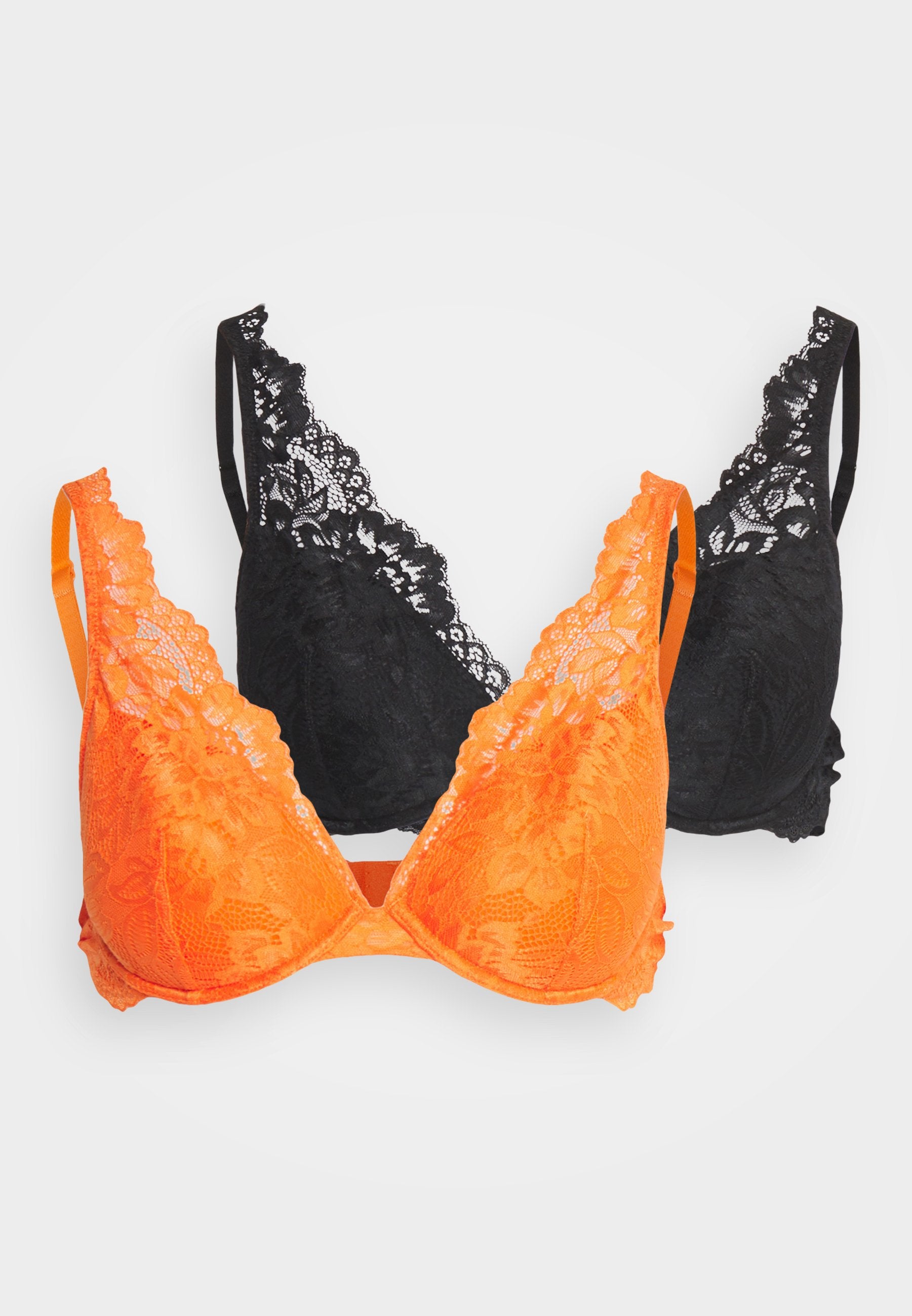 Anna Field 2 Pack - Underwired Bra - Orange/ Black