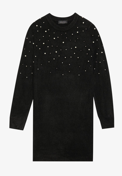 Anna Field Jumper Dress - Mottled Beige/silver