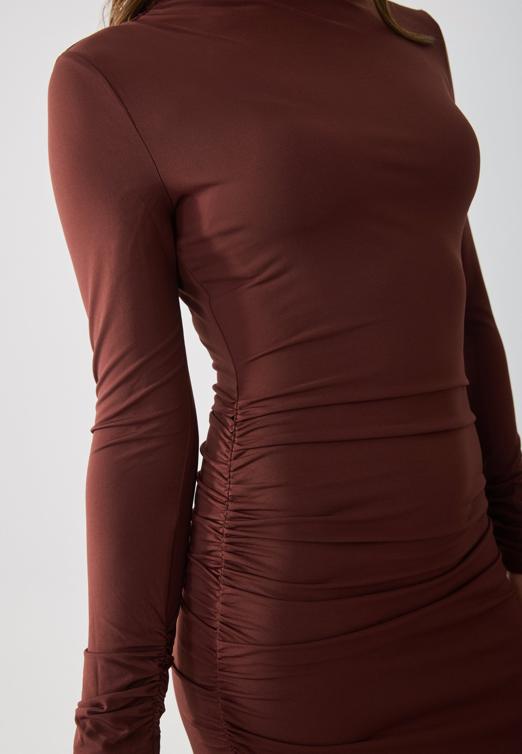 Anna Field Shift Dress - Dark Brown