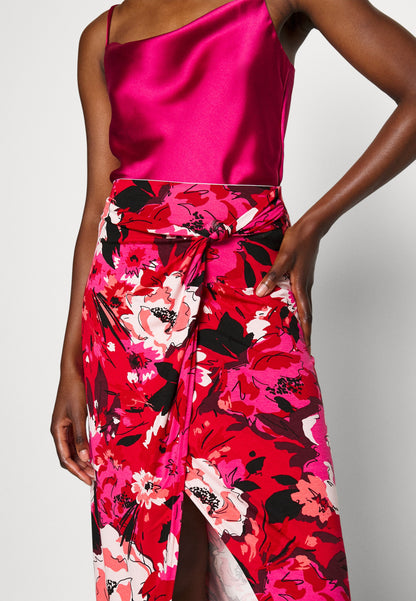 Anna Field Front Knot Midi Skirt - Pencil Skirt - Pink
