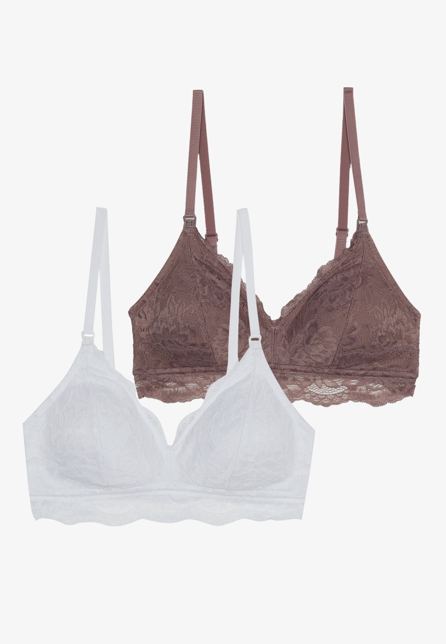 Anna Field 2 Pack- Triangle Bra - Pink/White
