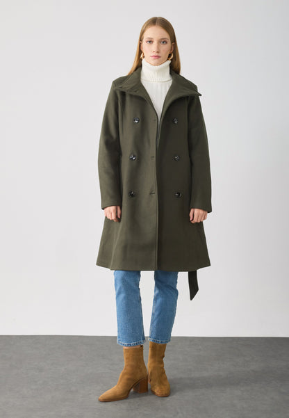 Anna Field Classic Coat - Dark Green