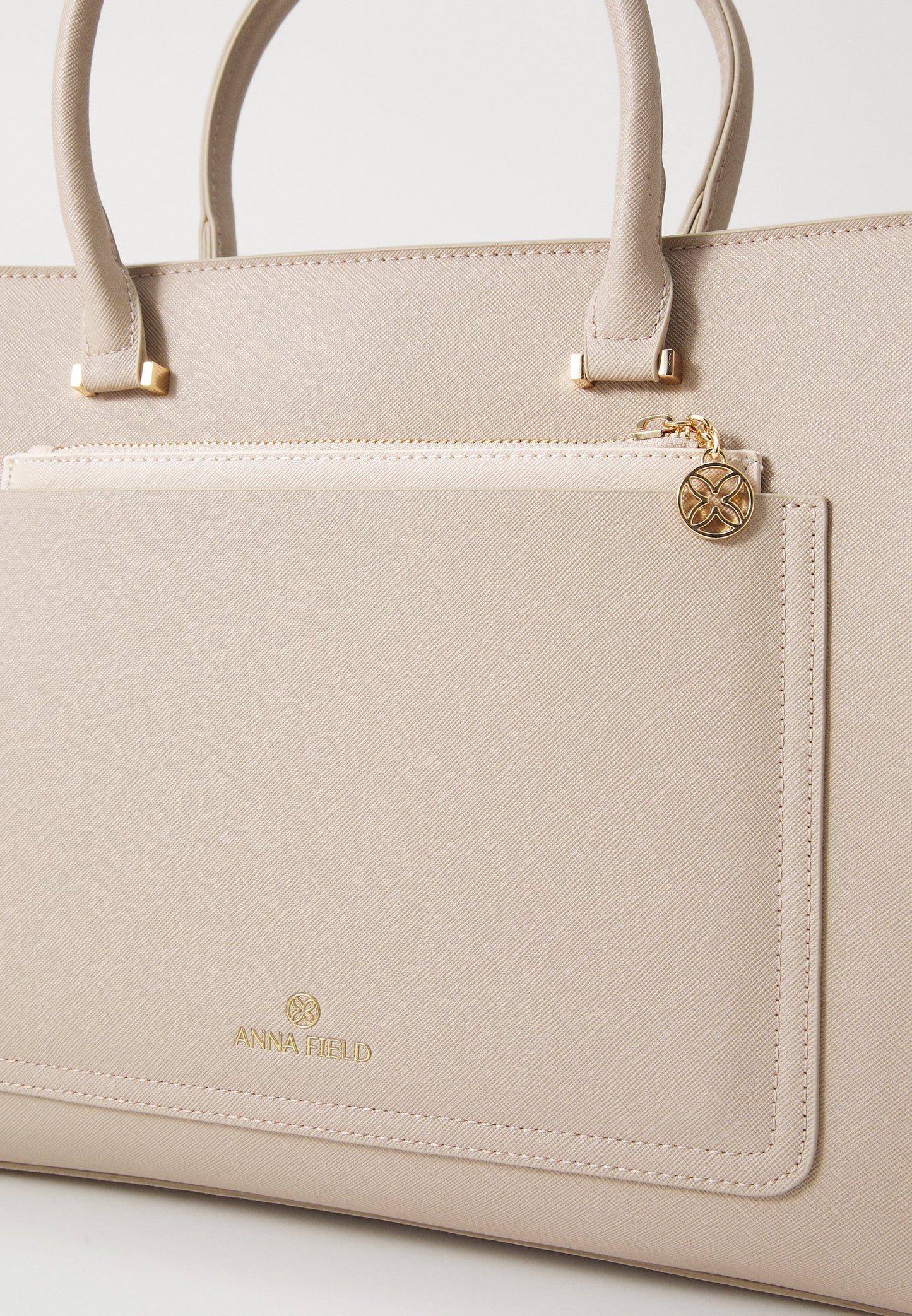 Anna Field Laptop Bag - Taupe/offwhite