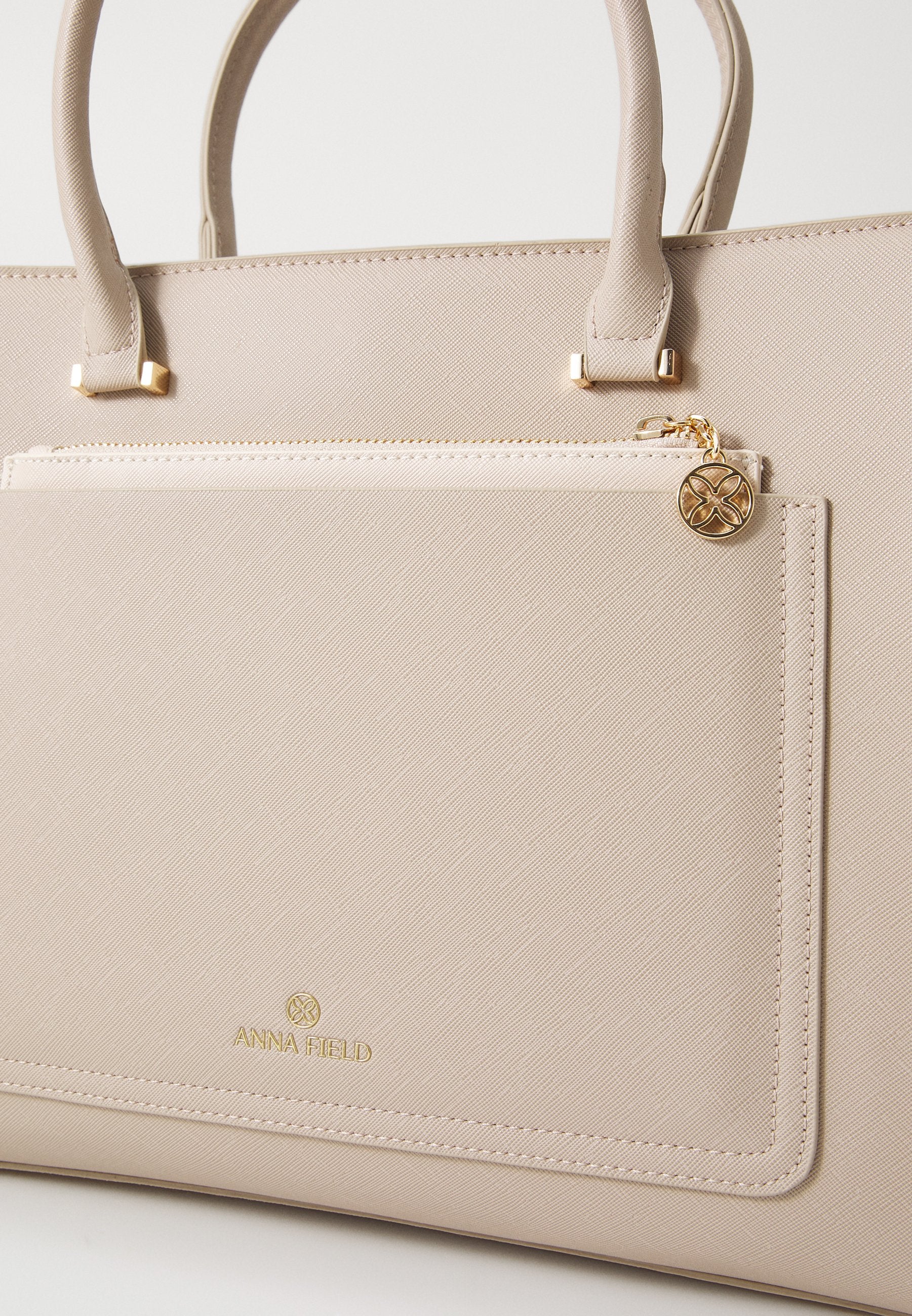 Anna Field Laptop Bag - Taupe/offwhite