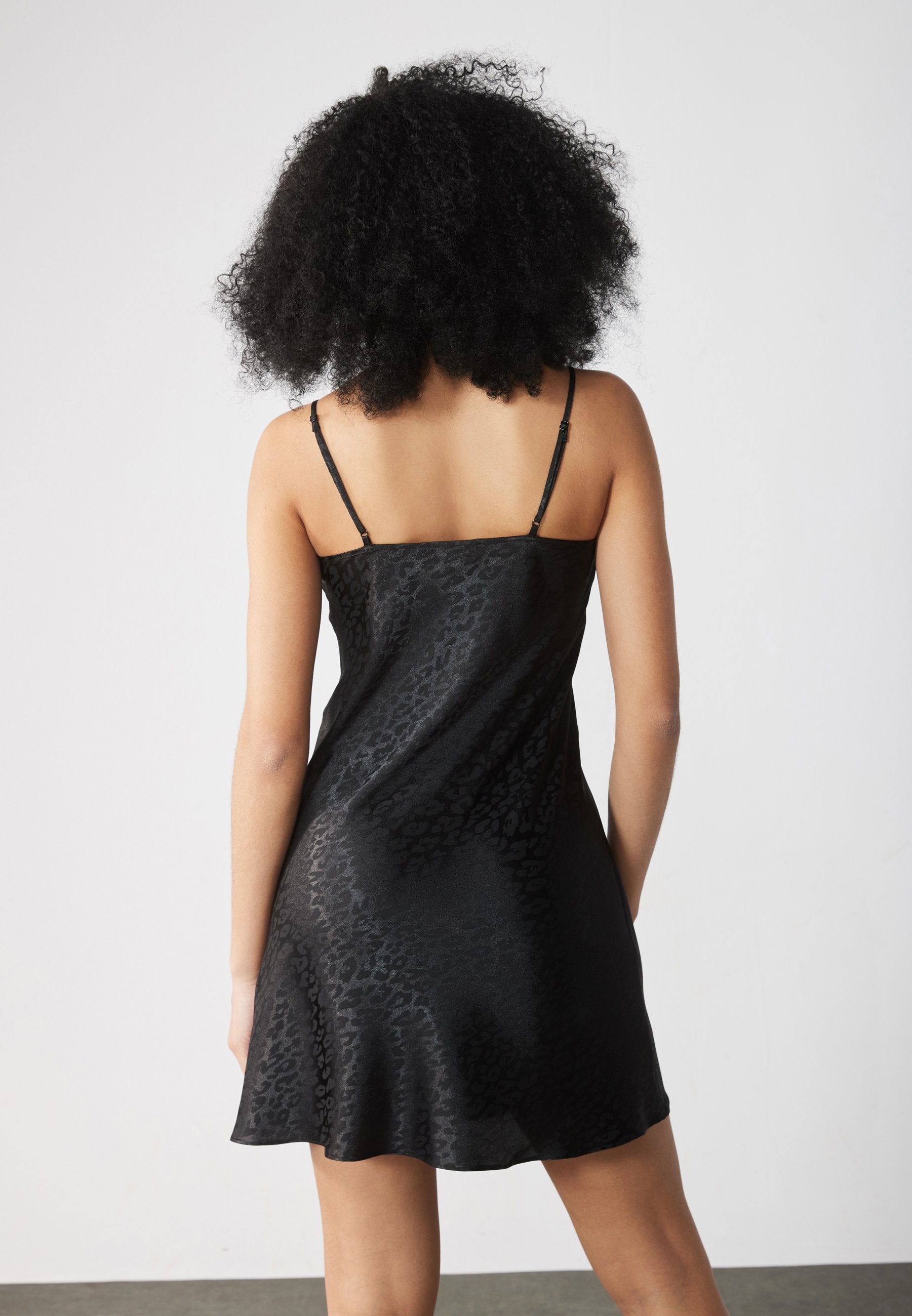 Anna Field Nightie - Leopard Black