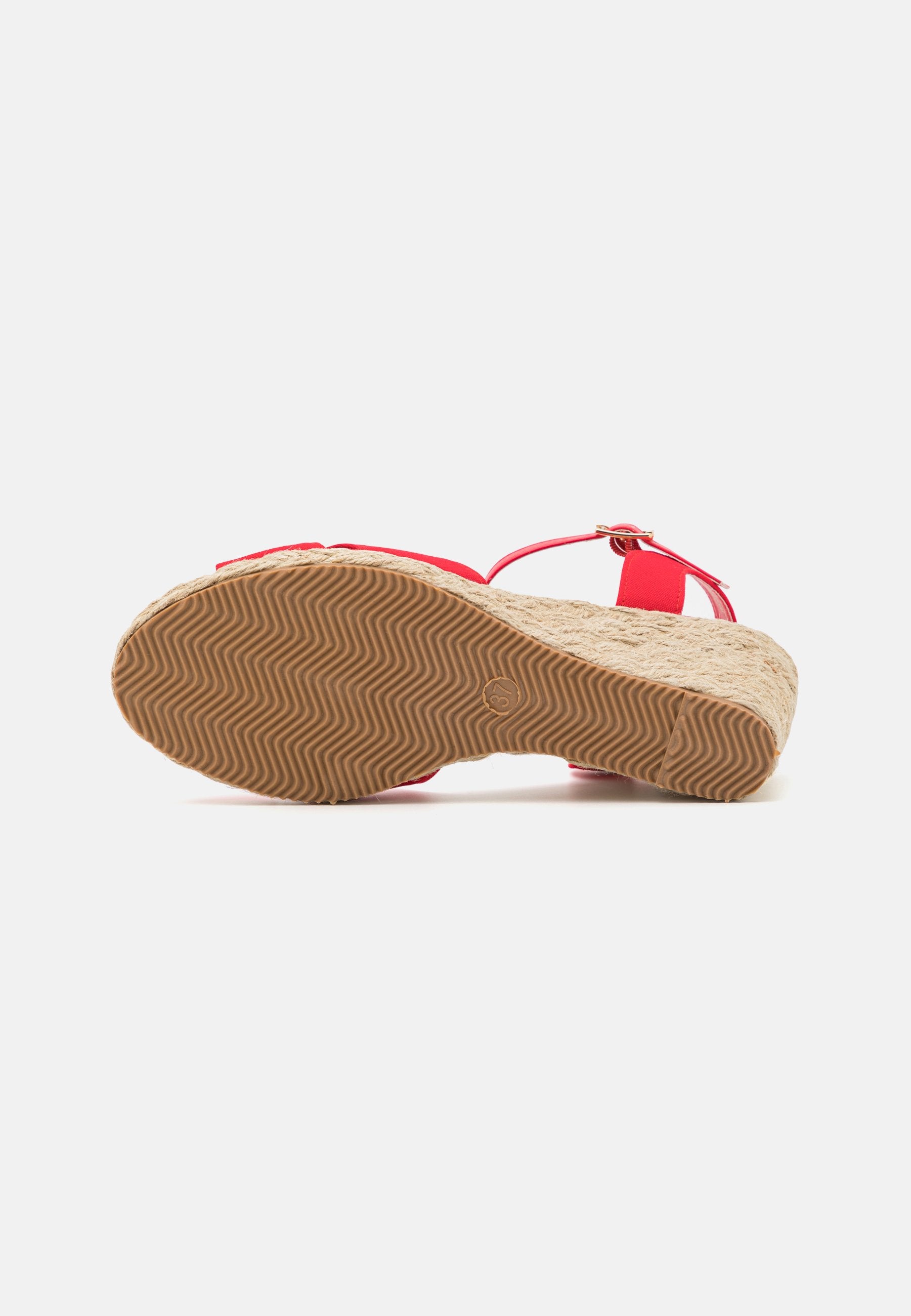 Anna Field Wedge Sandals - Red