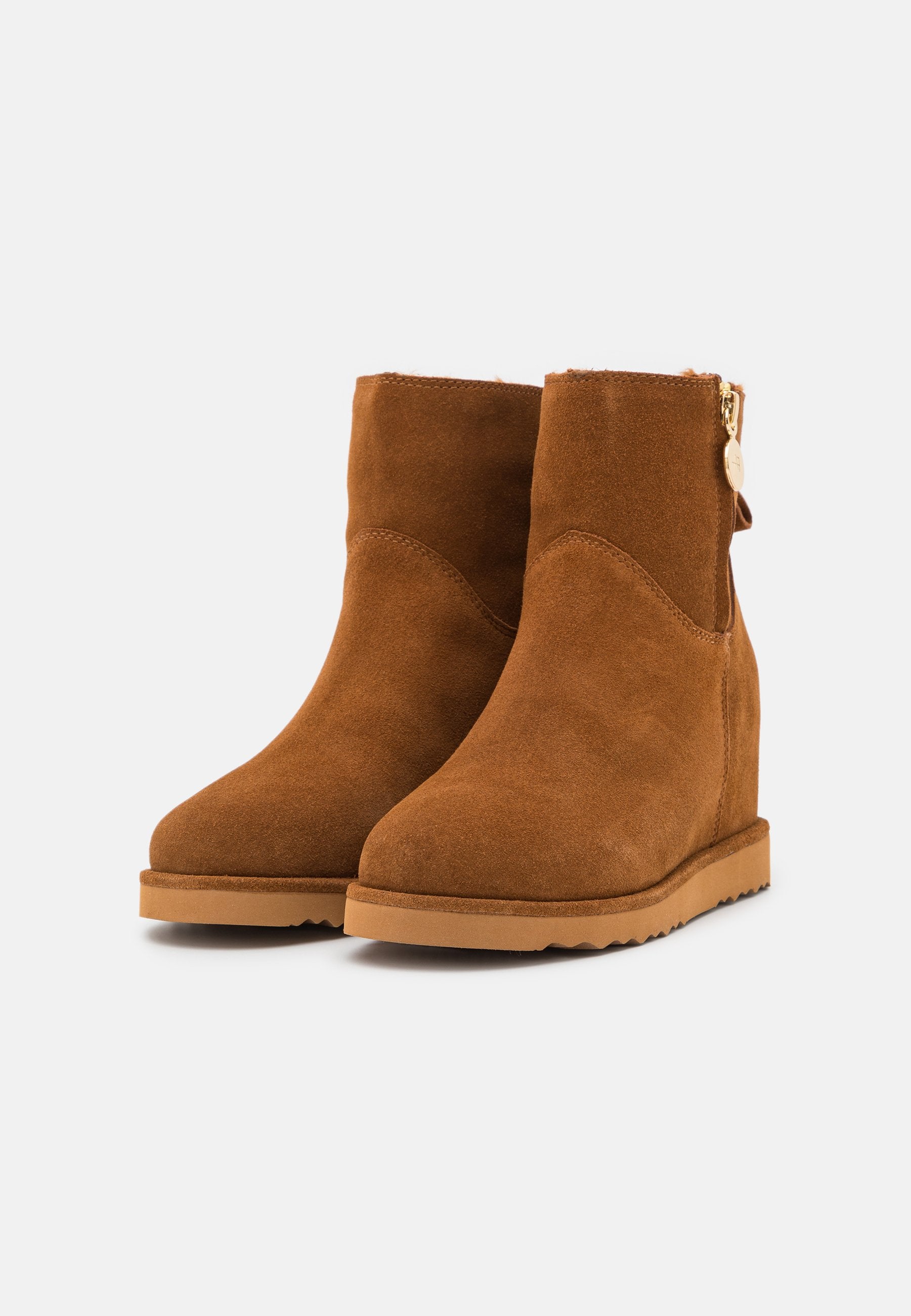 Anna Field Leather Winter Boot - Ankle Boots - Cognac