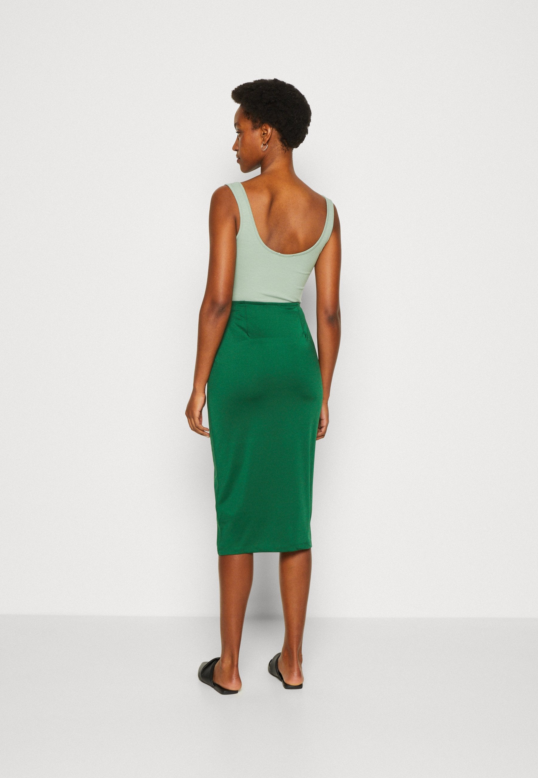 Anna Field Pencil Skirt - Dark Green