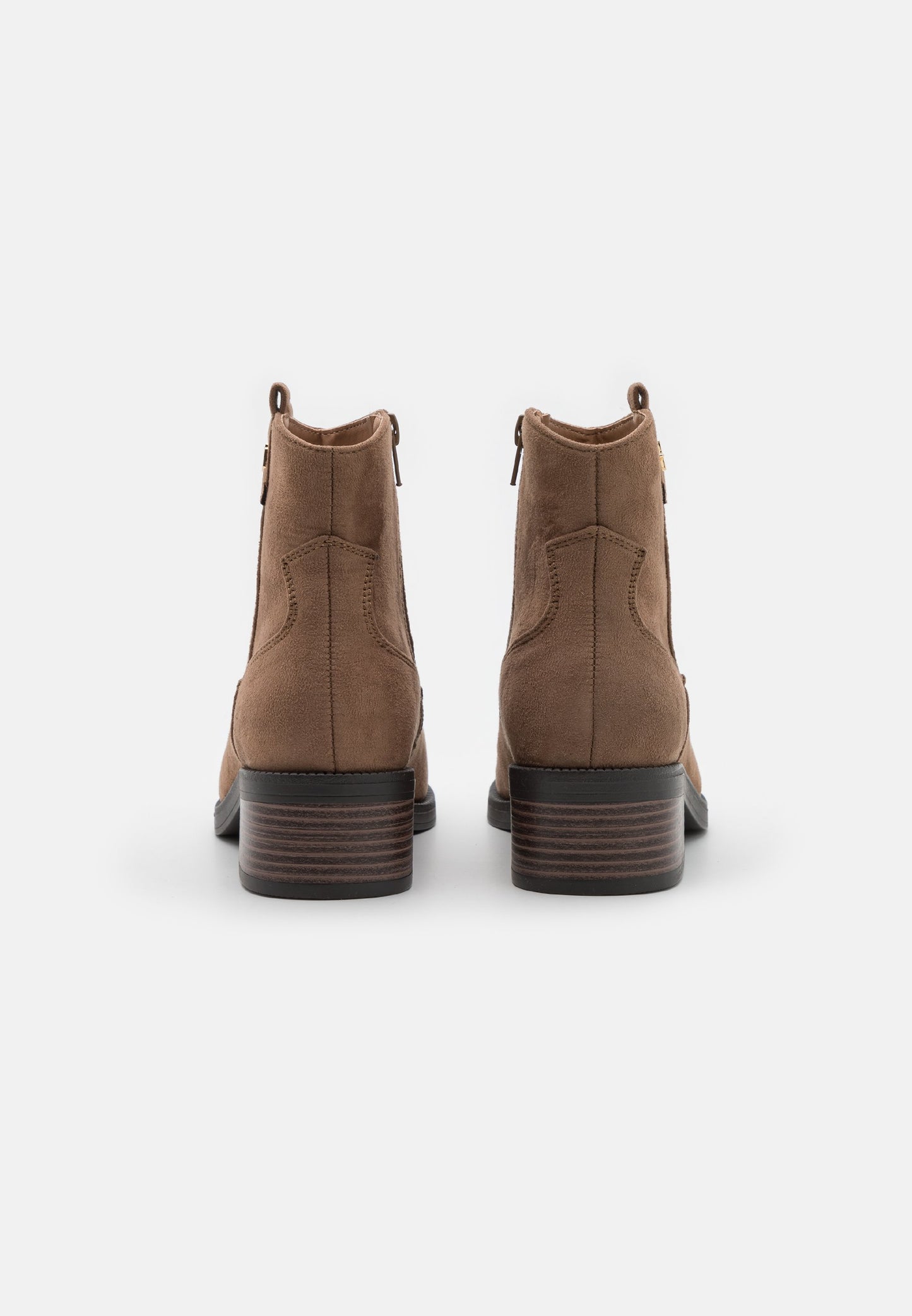 Anna Field Cowboy/Biker Ankle Boot - Taupe