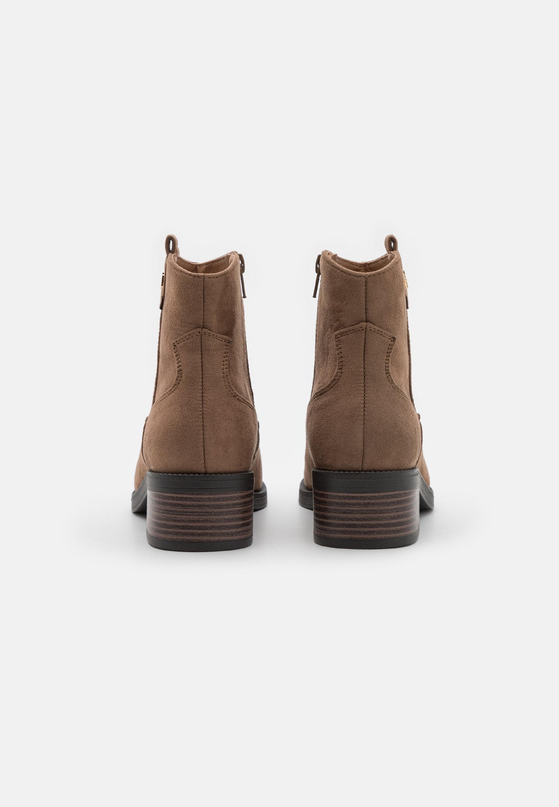Anna Field Cowboy/Biker Ankle Boot - Taupe