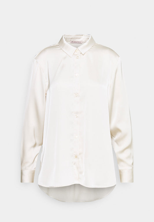 Anna Field Button-Down Blouse - Beige