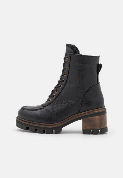 Anna Field Leather Winter Bootie - Platform Ankle Boots