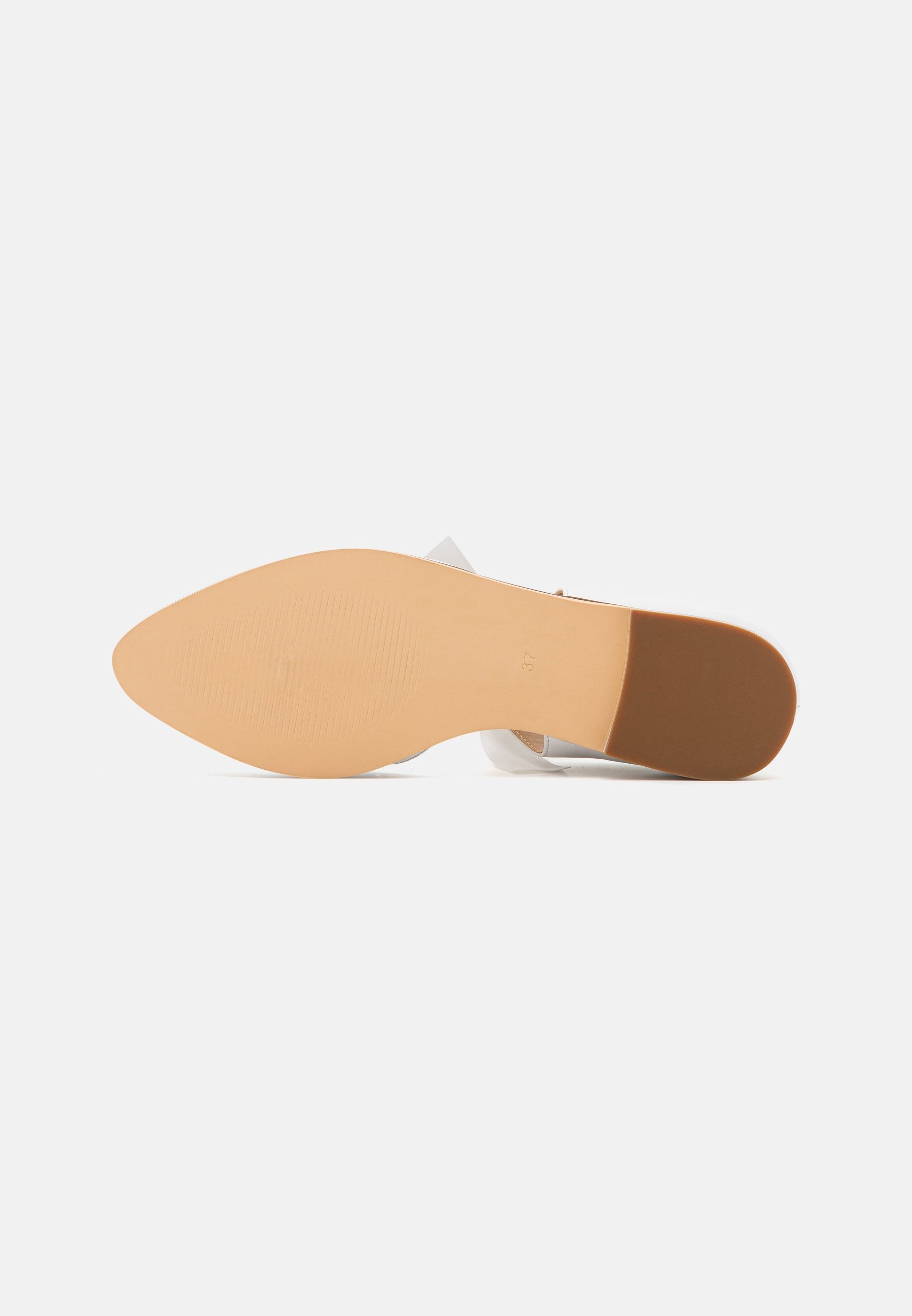 Anna Field Leather - Ankle Strap Ballet Pumps - White