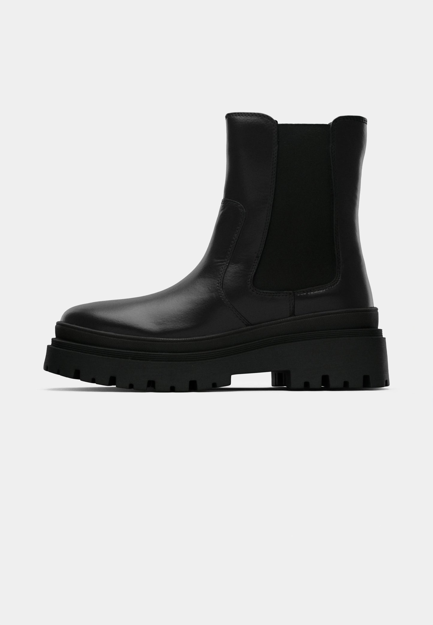Anna Field LEATHER - Platform Ankle Boots - Black