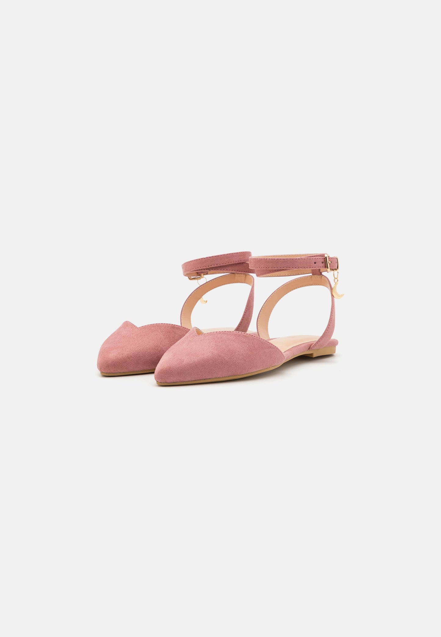 Anna Field Ankle Strap Ballet Pumps - Light Pink