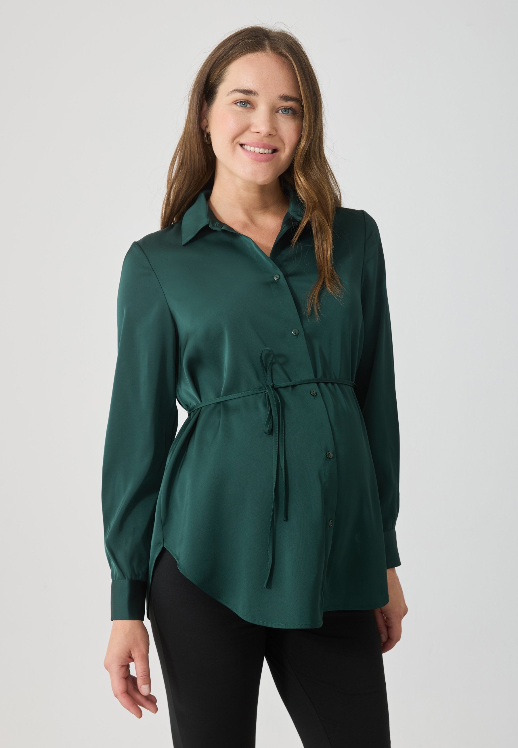  Button-down Blouse - Green