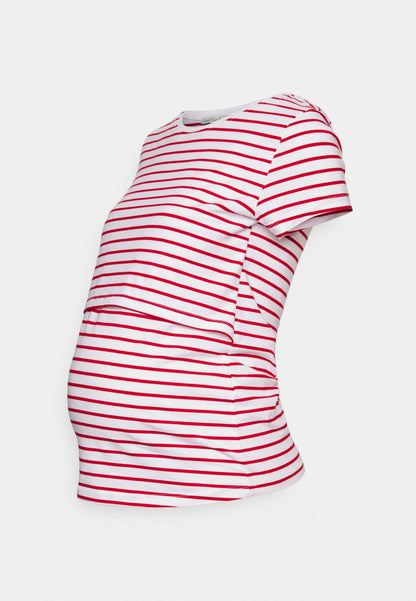  2 Pack - Basic T-Shirt - Dark Red/White/ Dark Blue