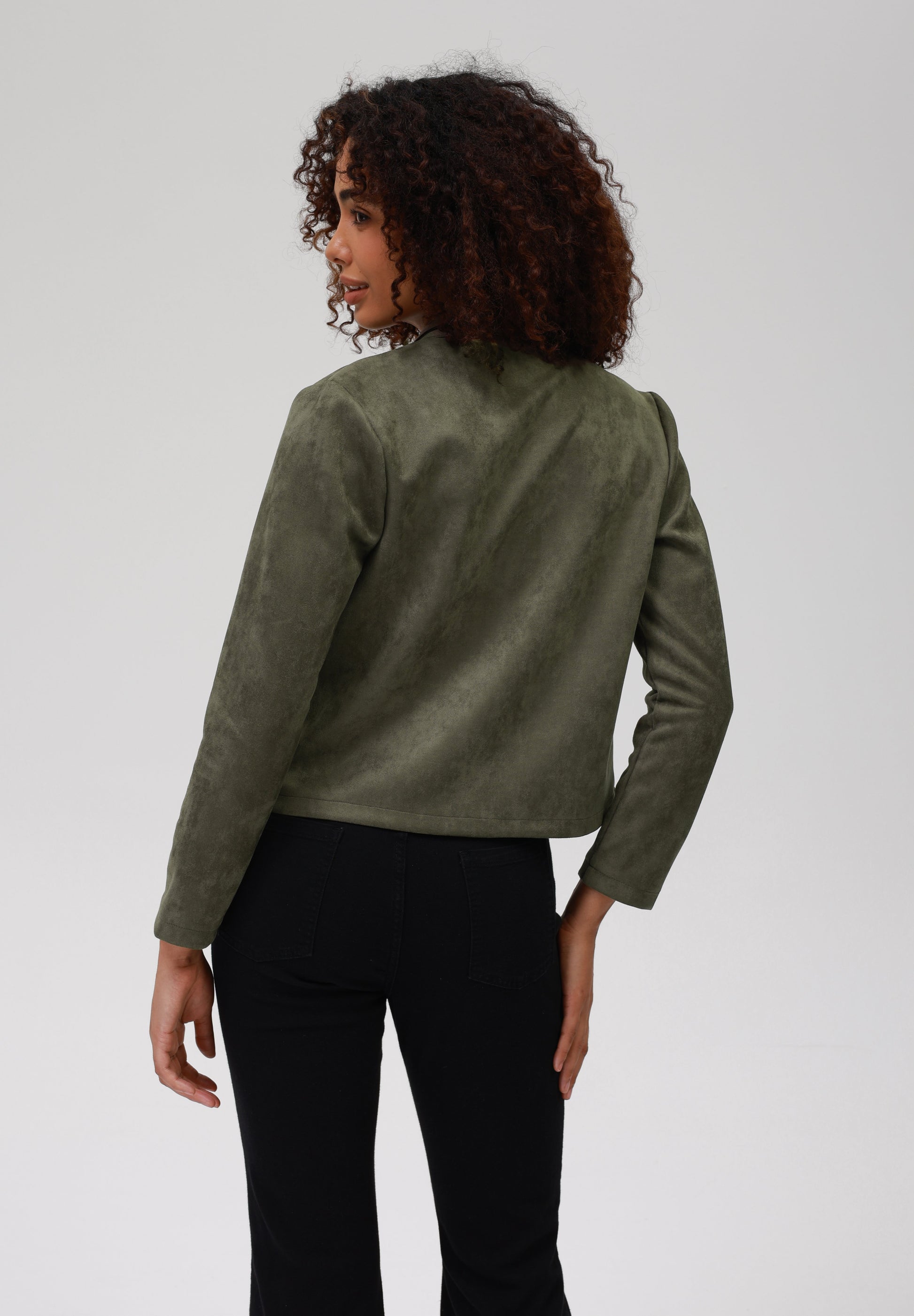 Anna Field Faux Leather Jacket - Army Green