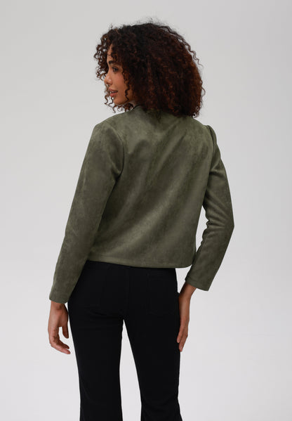 Anna Field Faux Leather Jacket - Army Green