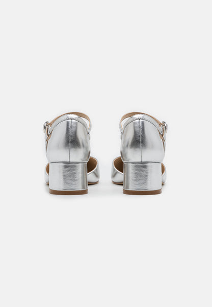  LEATHER - Classic Heels - Silver