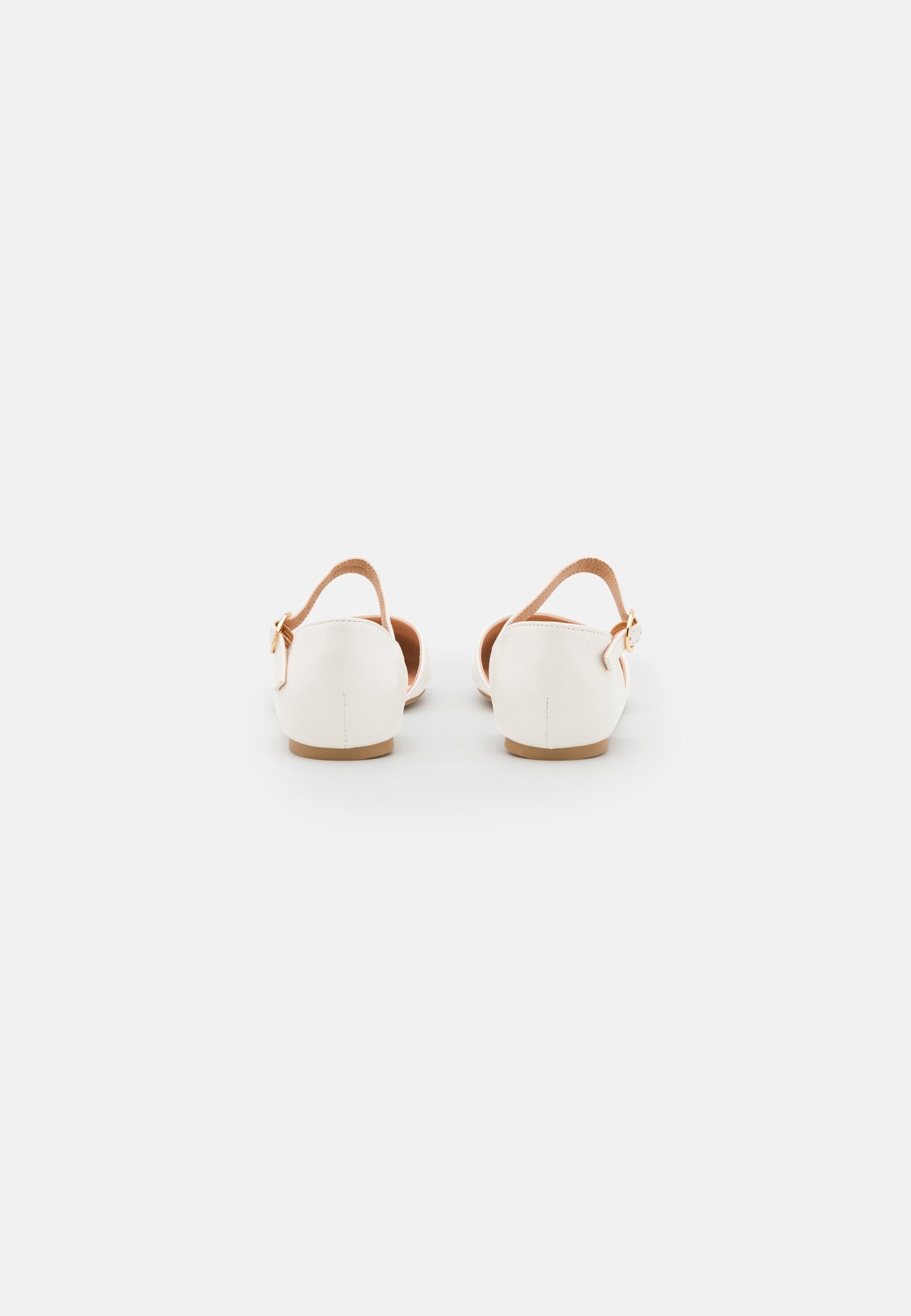  Ankle Strap Ballet Pumps - White