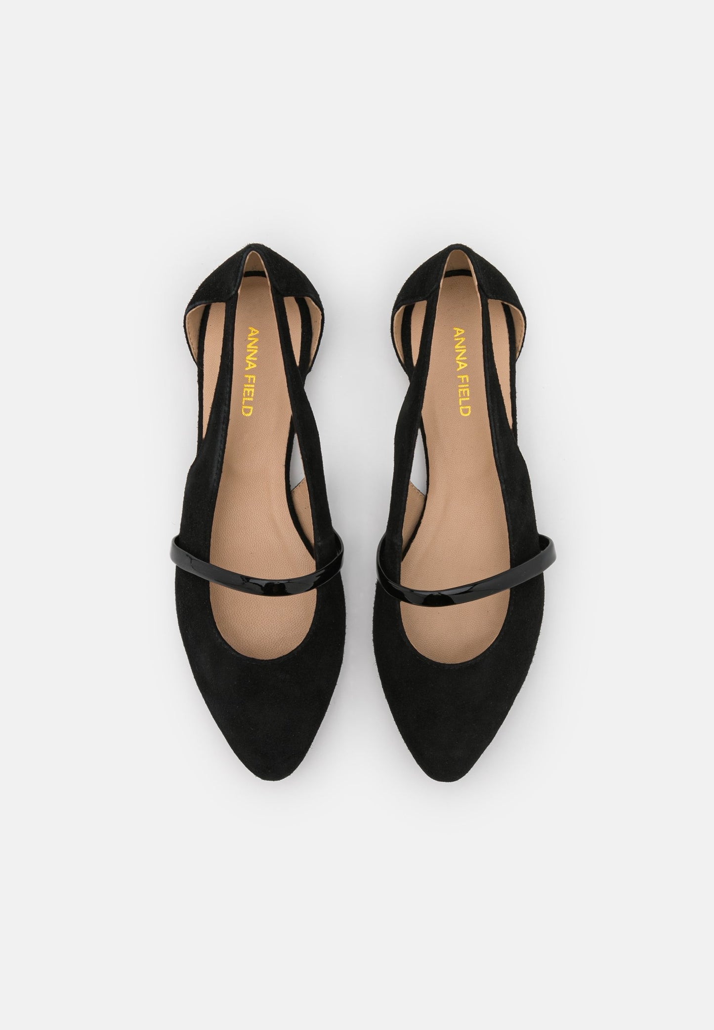 Anna Field Leather - Ankle Strap Ballet Pumps - Black