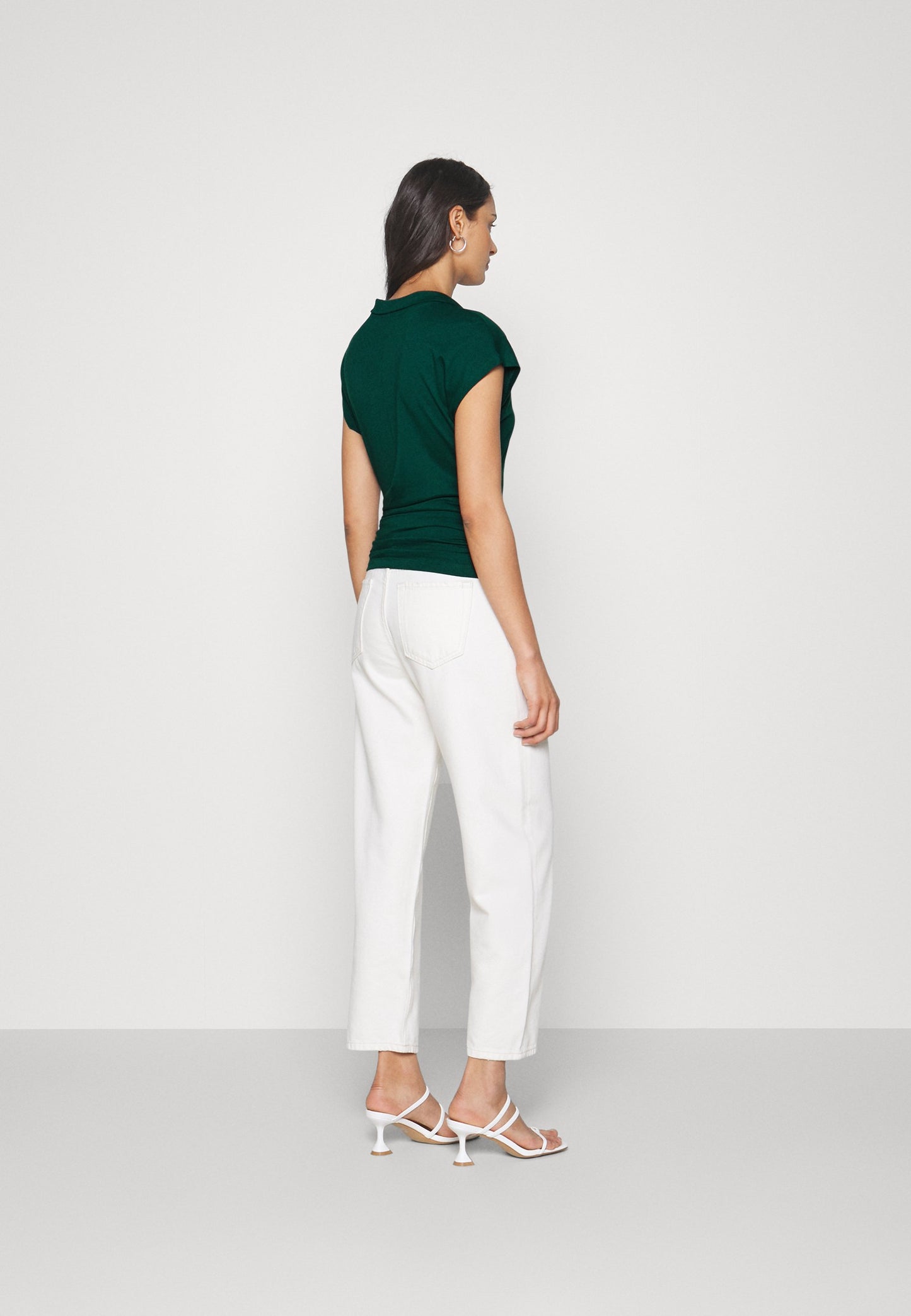 Anna Field Wrap Blouse- Blouse - Dark Green