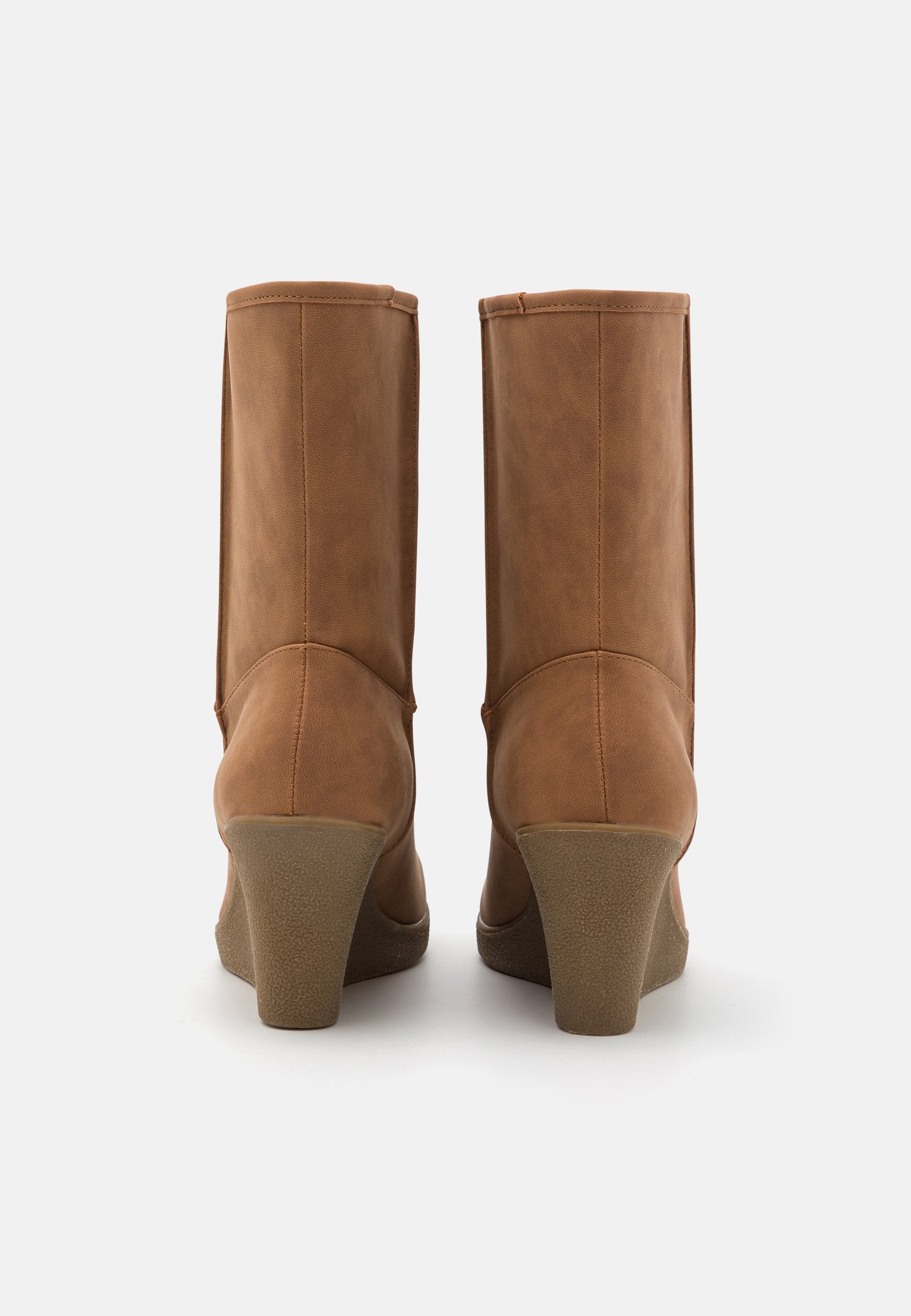 Anna Field Winter Boot - Wedge Ankle Boots - Cognac