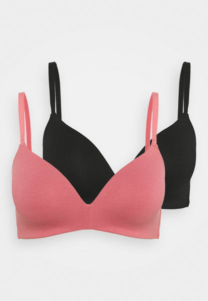 Anna Field 2 Pack - T-Shirt Bra - Pink/Black