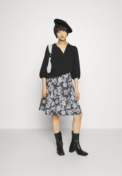  A-Line Skirt - Black/White