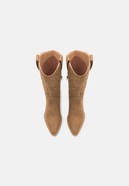 Anna Field Cowboy/Biker Boots - Beige