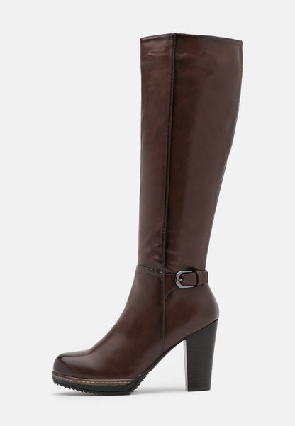 Anna Field High Heeled Boots - Dark Brown