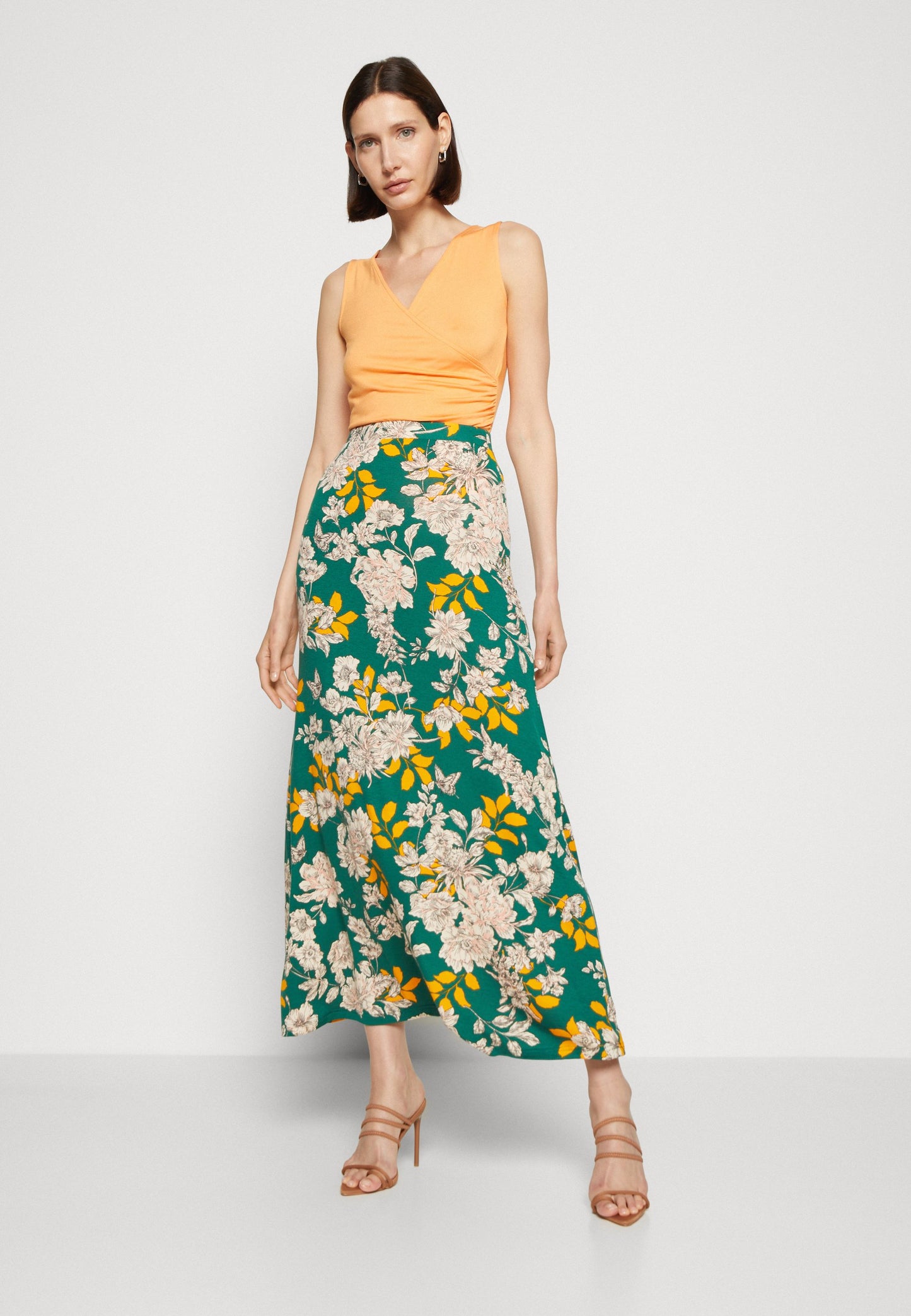 Anna Field Maxi Skirt - Dark Green/Multicoloured