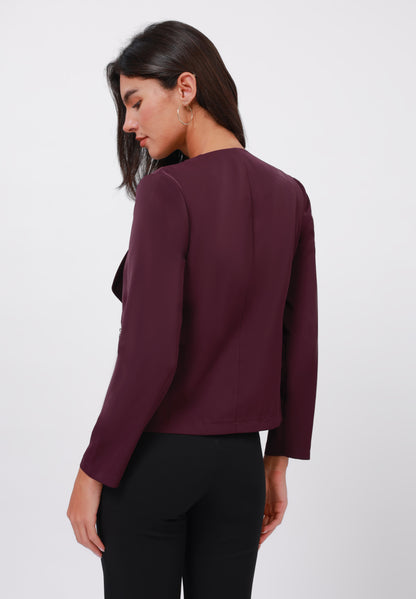 Anna Field Blazer - Burgandy