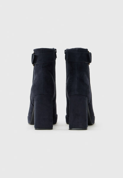 Anna Field High Heeled Ankle Boots - Dark Blue