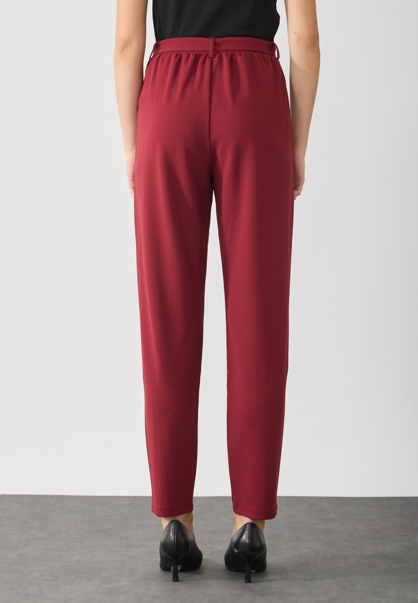 Anna Field Trousers - Burgundy
