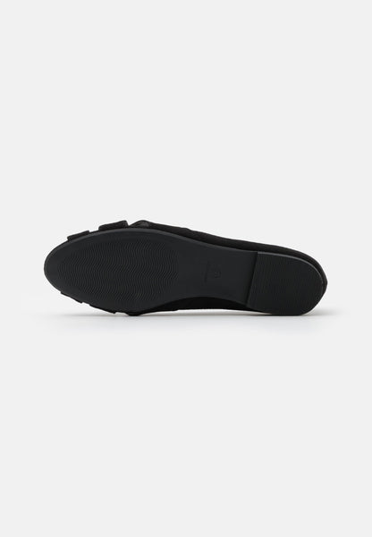Anna Field Peeptoe Ballet Pumps - Black