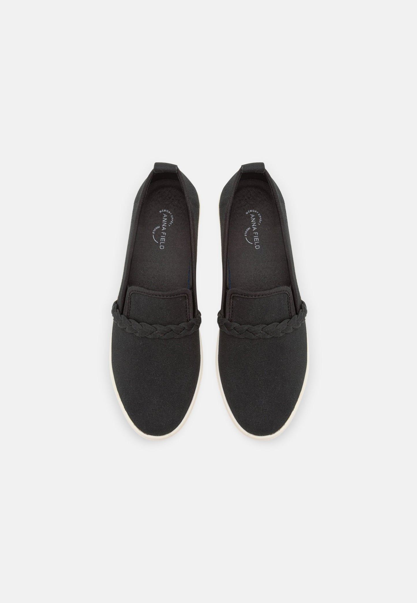 Anna Field Slip-Ons - Black