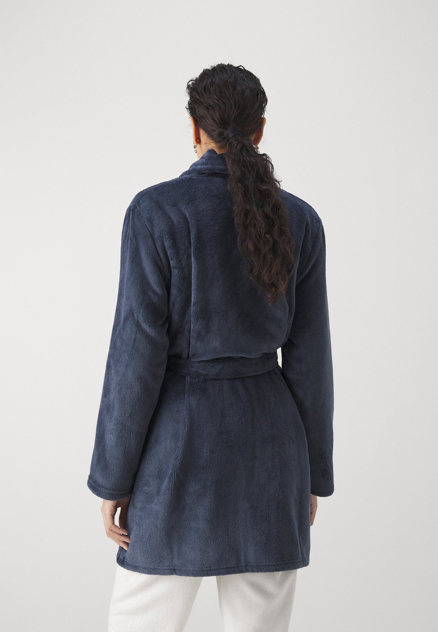 Anna Field Dressing Gown - Dark Blue