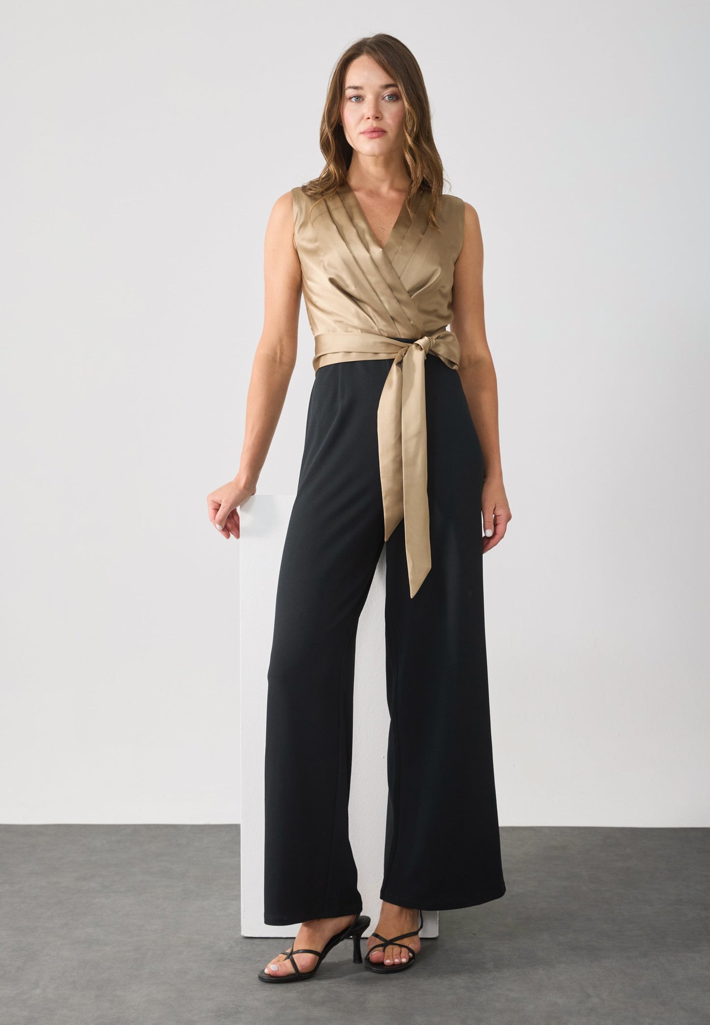 Anna Field Jumpsuit - Beige/black