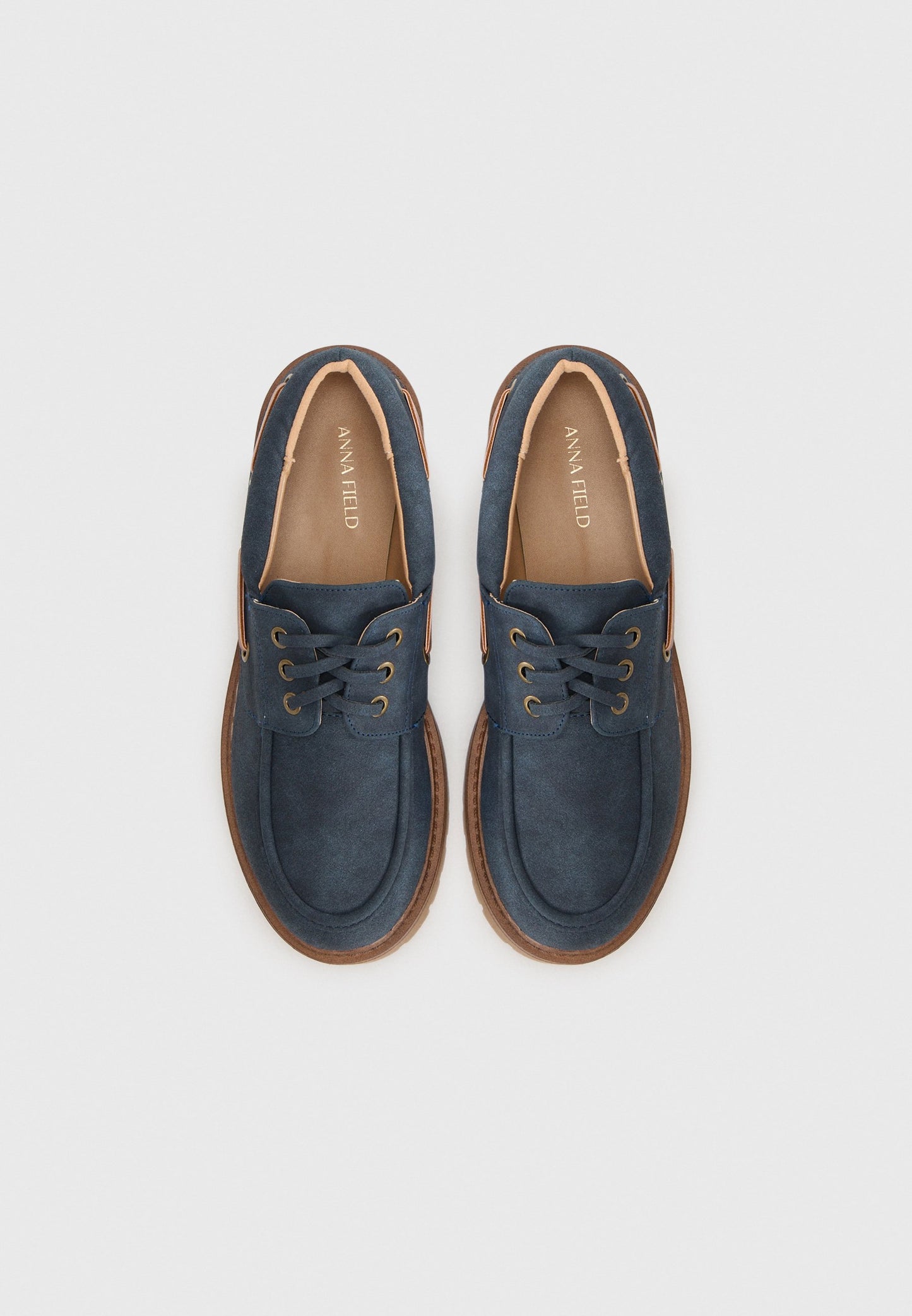 Anna Field Boat Shoes - Navy