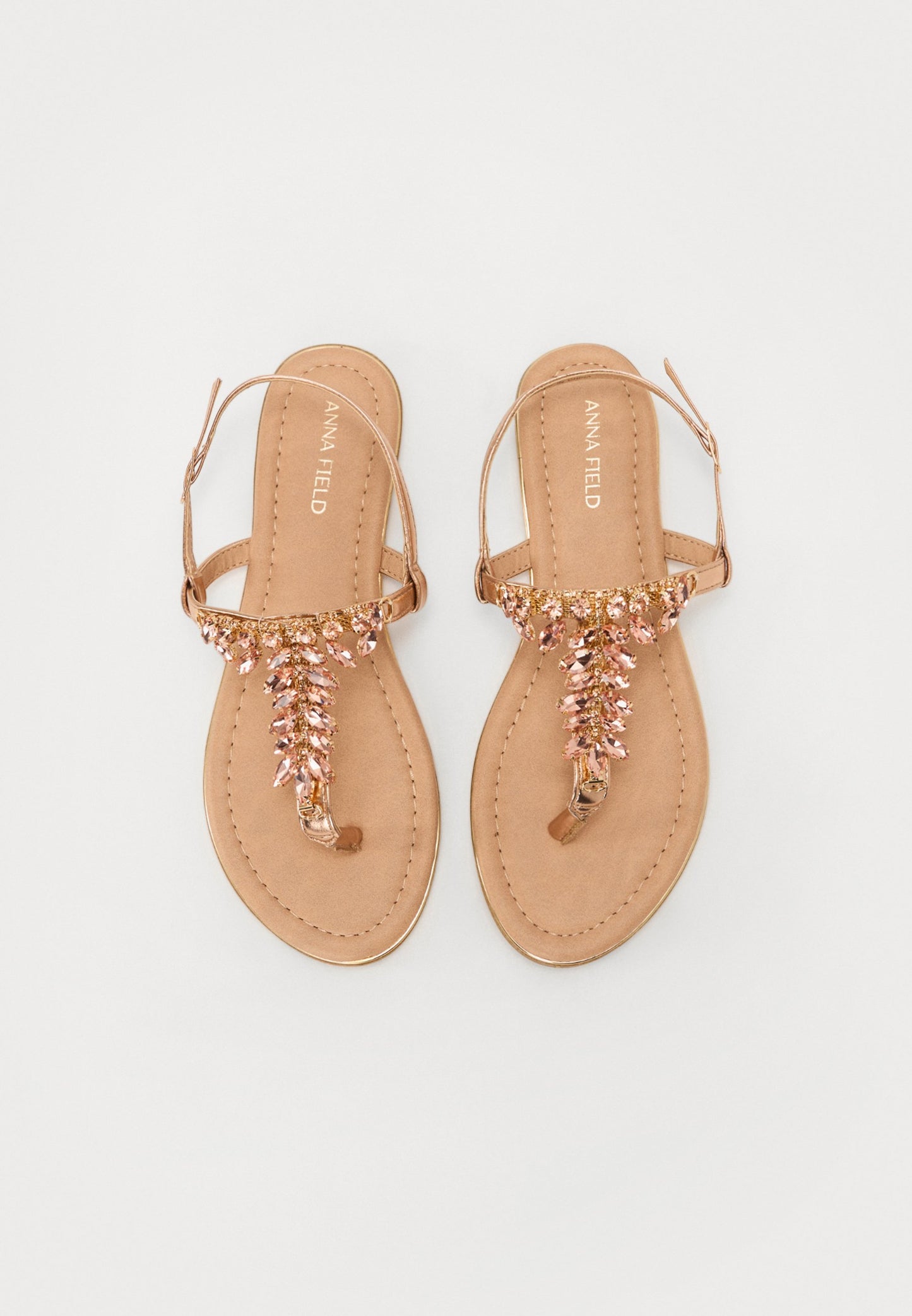  T-bar Sandals - Light Pink