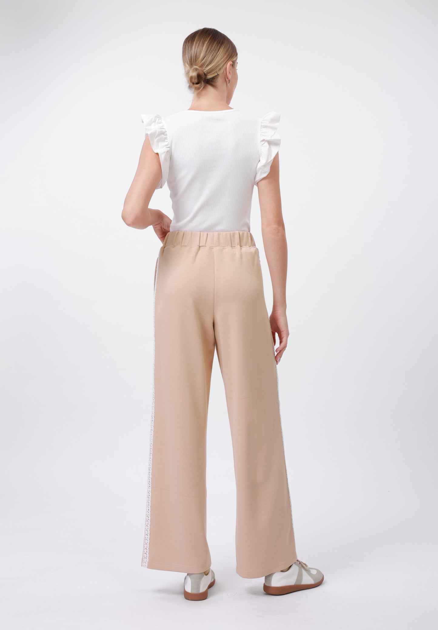 Anna Field Tracksuit Bottoms - Pink/ivory Lace