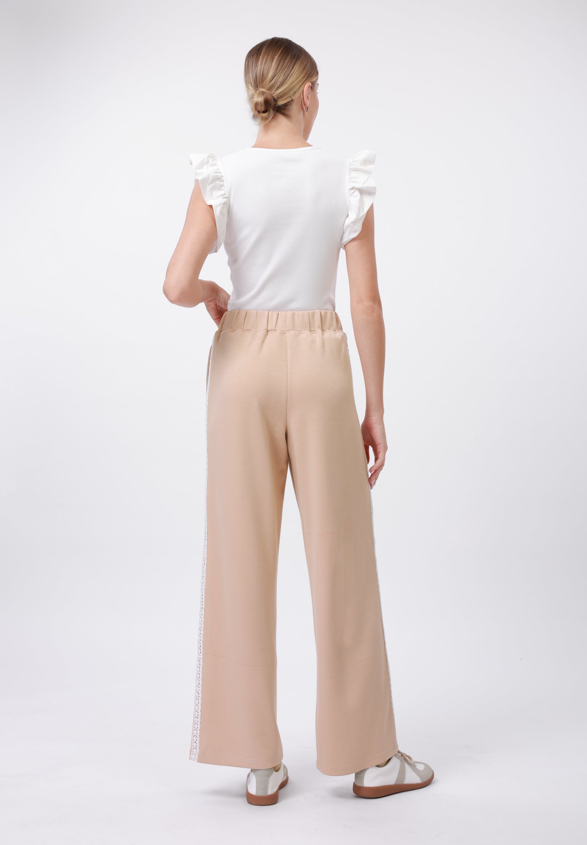 Anna Field Tracksuit Bottoms - Pink/ivory Lace