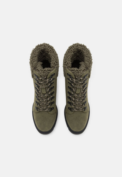 Anna Field Leather - Lace-Up Ankle Boots - Khaki