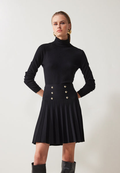 Anna Field MINI SKIRT WITH BUTTONS - A-line Skirt - Black