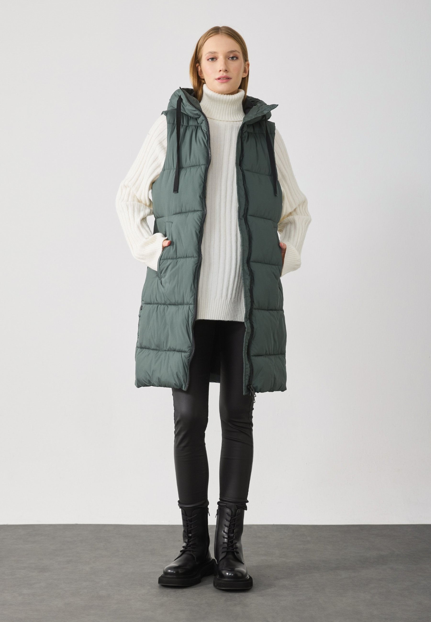 Anna Field Waistcoat - Dark Green