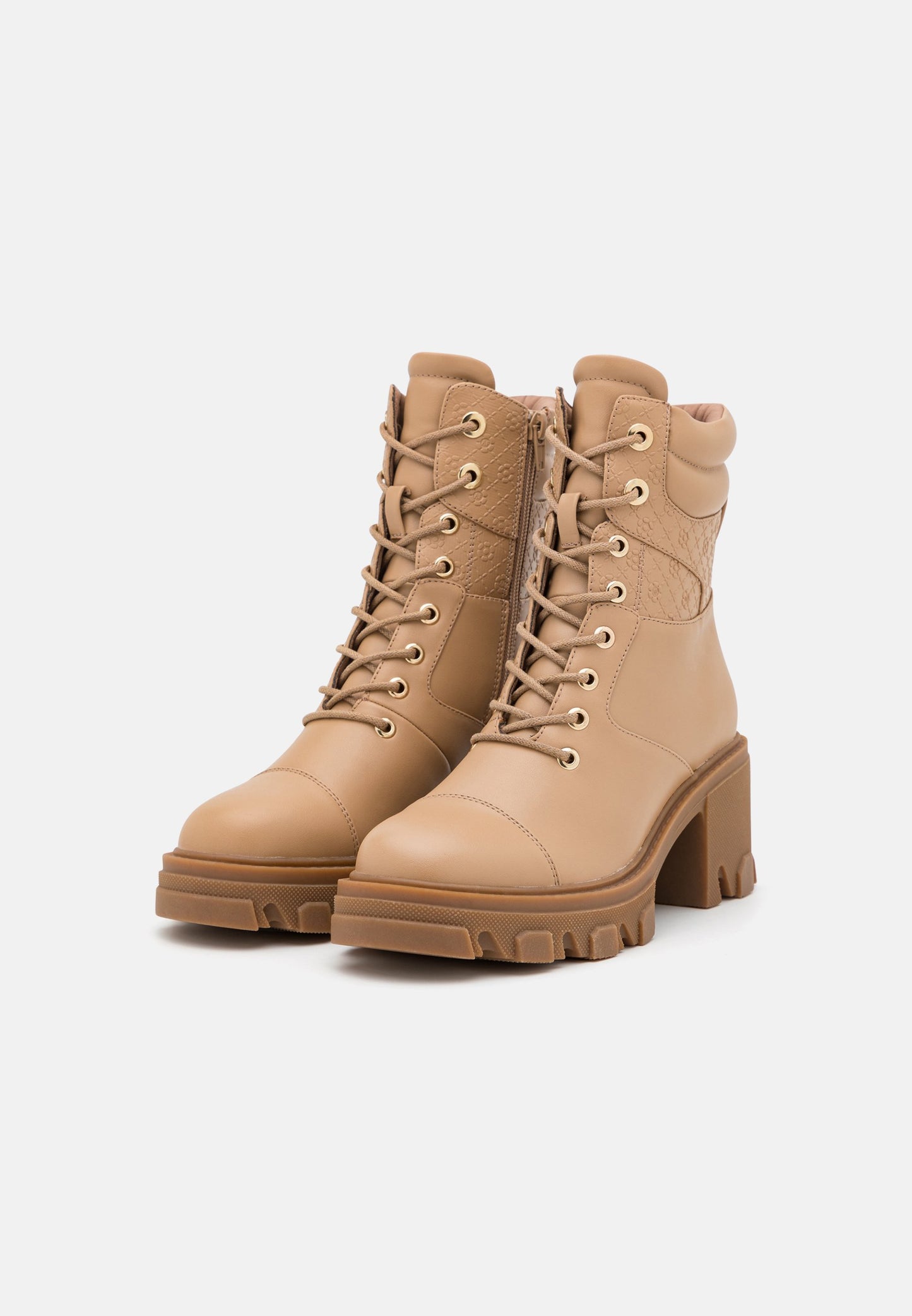 Anna Field Lace-Up Ankle Boots - Beige