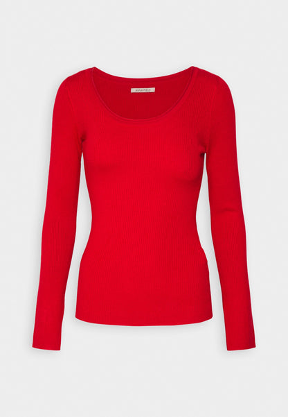 Anna Field Button Detail - Jumper -Red